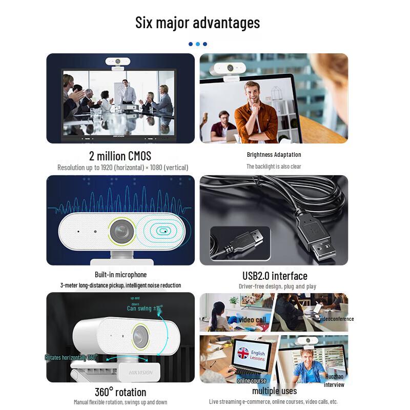 Hikvision 1080P HD USB Webcam with Mic