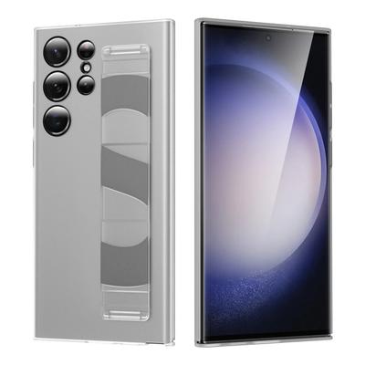 Wrist Strap Phone Case for Samsung Galaxy S25 S24 S23 Ultra Plus 5G Silicone Wristband Matte Transparent Protective Casing Cover