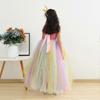 Children's Mesh Dresses For Casual Pink Lace Rainbow Dress For Holiday Pageant Halloween Multiple Sizes Available