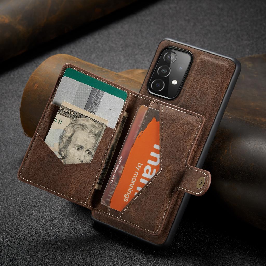 Leather Cards Slot Detachable Case for Samsung Galaxy A53 A33 A73 A52S Flip Magnet S23 Ultra S22 S21 FE S20 Plus Wallet Cover