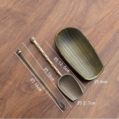3/2/1pcs Alloy Weaving Teaspoon Sets Vintage Chinese Kung Fu Tea Accessories Zen Coffee Bean Taking Tools Tea Shovel Chaze
