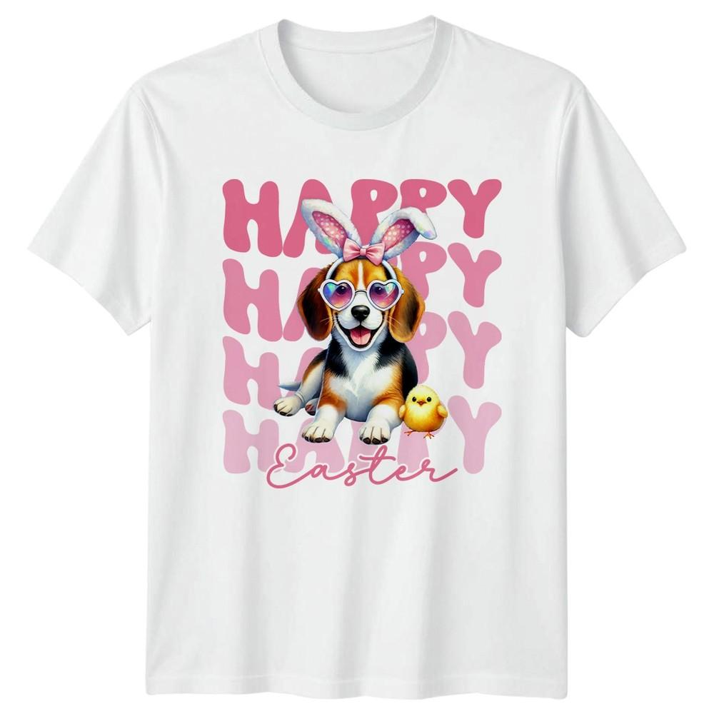 Happy Happy Happy Happy Easter Unisexs TShirt Beagle Dog Puppy S