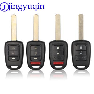 Jingyuqin 10p 2/3/4 Buttons Remote Car Key Shell Case Cover Fob Blank For Honda GREIZ Civic City XRV Vezel with Sticker