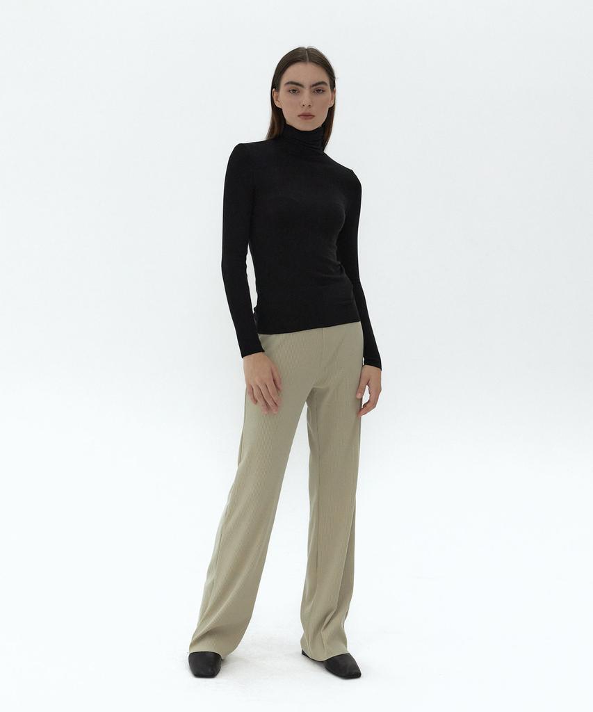 38 Come On Common 21Au Soft Slim Turtleneck T-Shirts (Black)