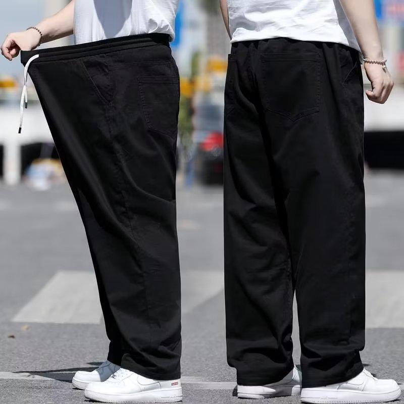 Men's Plus Size Loose Straight Leg Casual Trousers - Extra Large Spring/Summer Wear