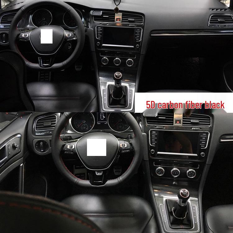 14-19 VW Golf 7 Interior Stickers: Gear Shift & Door Panel Decor Film