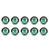 YAQ1 14mm Aluminum Alloy Car Remote Key Badge Stickers Decoration For Skoda Octavia Kodiaq Enyaq Kamiq Scala Superb Fabia Rapid Yeti