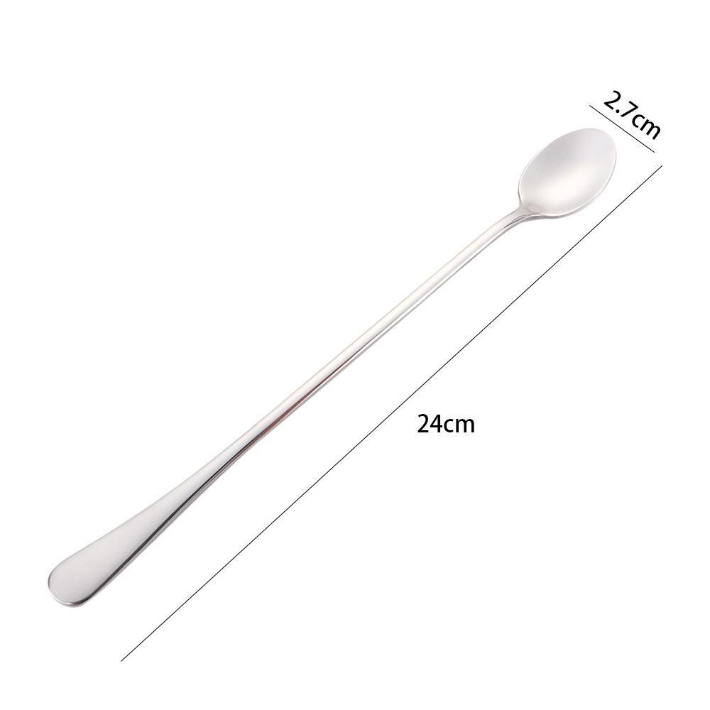 24cm Stainless Steel Tableware Home Long Handle Teaspoons Ice Cream Spoon Spoon Coffee Spoon