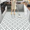Flecken- und Ölbeständiger Küchenteppich Zuhause PVC Leder Teppich Amerikanisch Retro Balkon Bodenmatte Große Fläche Waschbare Rutschfeste Teppiche
