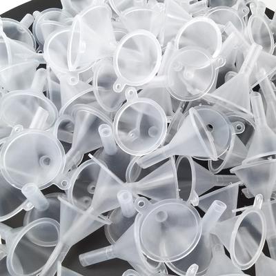 100pcs Small Funnels for Kitchen Mini Liquid Oil Plastic Funnels Kitchen Gadget Empty Bottle Packing Tools Perfume Spice Funnels
