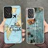 Travel Map Artistic Pattern Shockproof Phone Case for Samsung A17 A16 A15 A14 A37 A57 A36 A56 A26 A35 A55 A25 A34 A54 A24 A13 A2