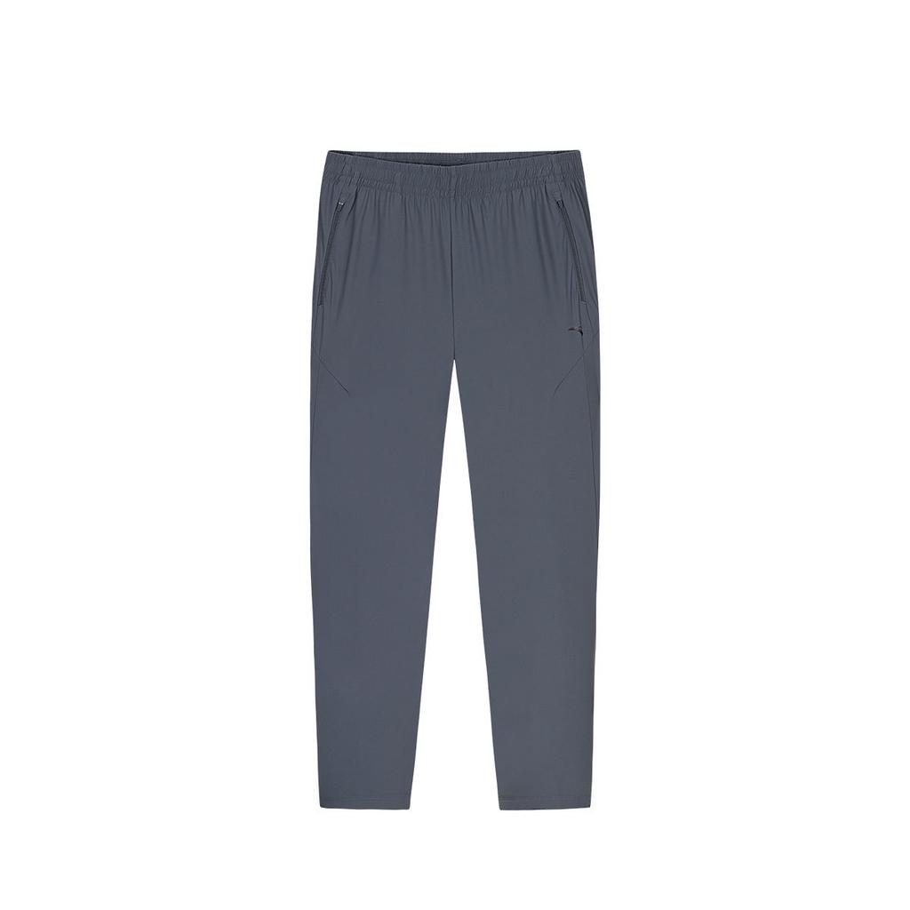 Anta Comfortable Casual Simple Straight Leg Breathable Mid Waist Knitted Sports Pants Men bottoms Gray 152437349-2