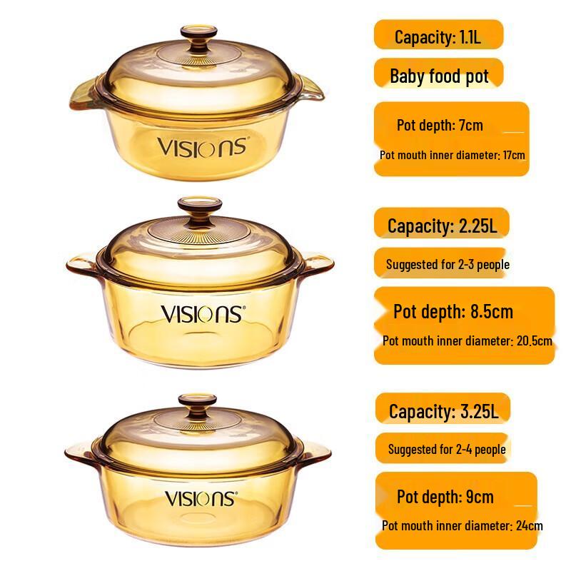 Corning Vision 3-Piece Cookware Set