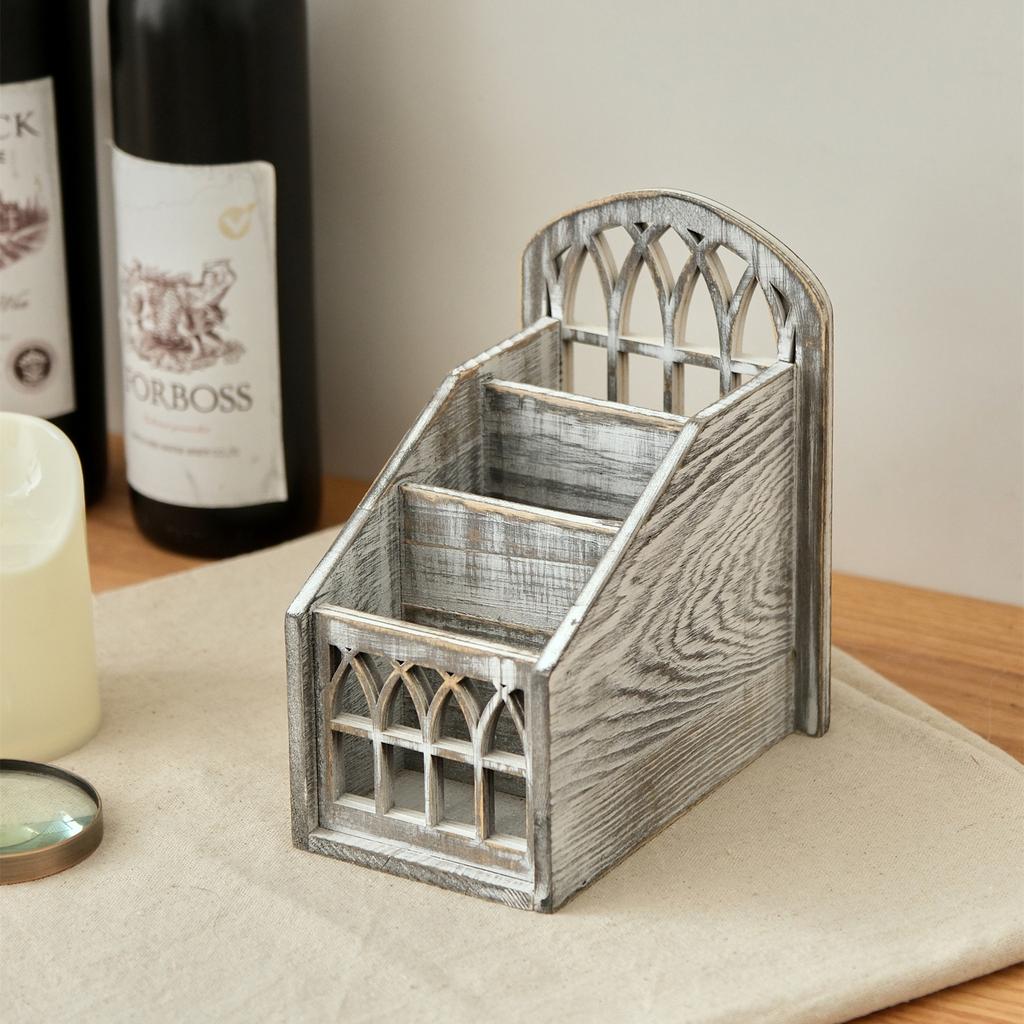 Οργανωτής Τηλεχειριστηρίων Ξύλινο Κουτί Αποθήκευσης με Καπάκι Vintage Σκανδιναβικό Στυλ Οργανωτής Σαλονιού για Τηλεχειριστήρια Σταθερά Είδη Επιτραπέζια Διακόσμηση