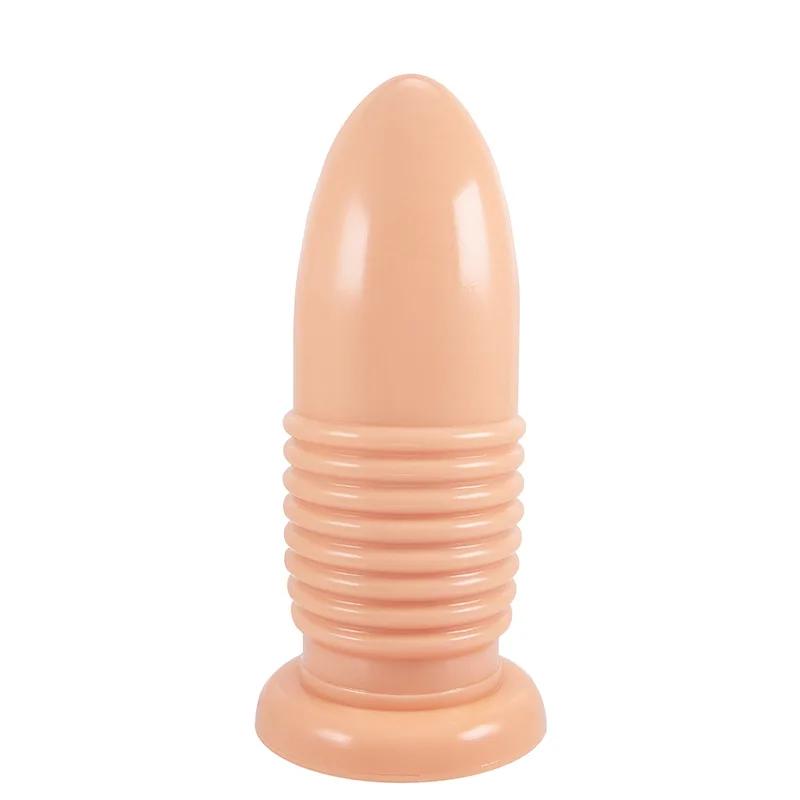 New Transparent Thick Anal Plug Adult Erotic Masturbation Massager  Expander for Unisex PVC Dildo Fisting Strap on Cock
