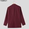 Incerun Lapel Long Sleeve Men Mesh Patchwork See Through Casual Thin Blazer Coats