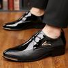 Neue spitze Herren Lederschuhe Glänzend High-End Business Formelle Schuhe für den Mann Langlebige Gesellschaftsschuhe Alle Jahreszeiten Übergröße 48