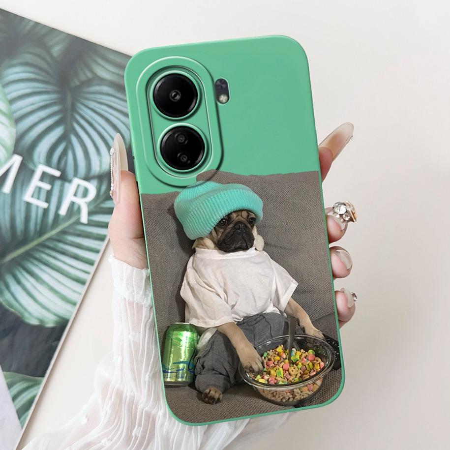 For Xiaomi Redmi 13C 4G Case Cute Cartoon Panda Capa Shockproof Silicone Phone Cover For Xiaomi Poco C65 Redmi13C 13 C 4G Bumper