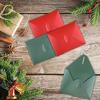 5pcs Christmas Exclusive Envelopes, A4 Thick Paper Envelopes with Christmas Tree Buckle,Suitable for Christmas Party Invitation