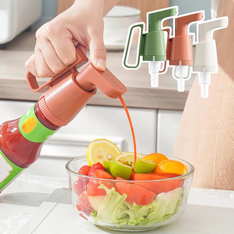 Heißversiegelungs-Spenderpumpe mit Griff für Tomaten-Austernsauce, Haushalts-Ketchup-Essig-Sirupflaschen-Druckdüse