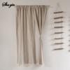 90*180CM Cotton Linen Blackout Door Curtain Ins Non-Perforated Fabric Partition Hanging Shading Curtain for Household Partitions
