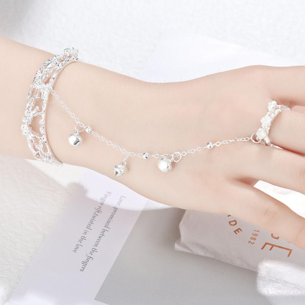Style Bangle Fairy Charm Bracelet Ring Bangle Adjustable Opening Butterfly Bells Ring Bracelet