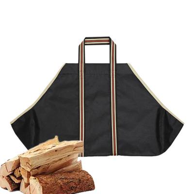 Wood Carrying Bag Waterproof Log Holder With Handles 28.3 X 17.7 Inch Wood Storage Bag Fireplace Wood Stove Accessories