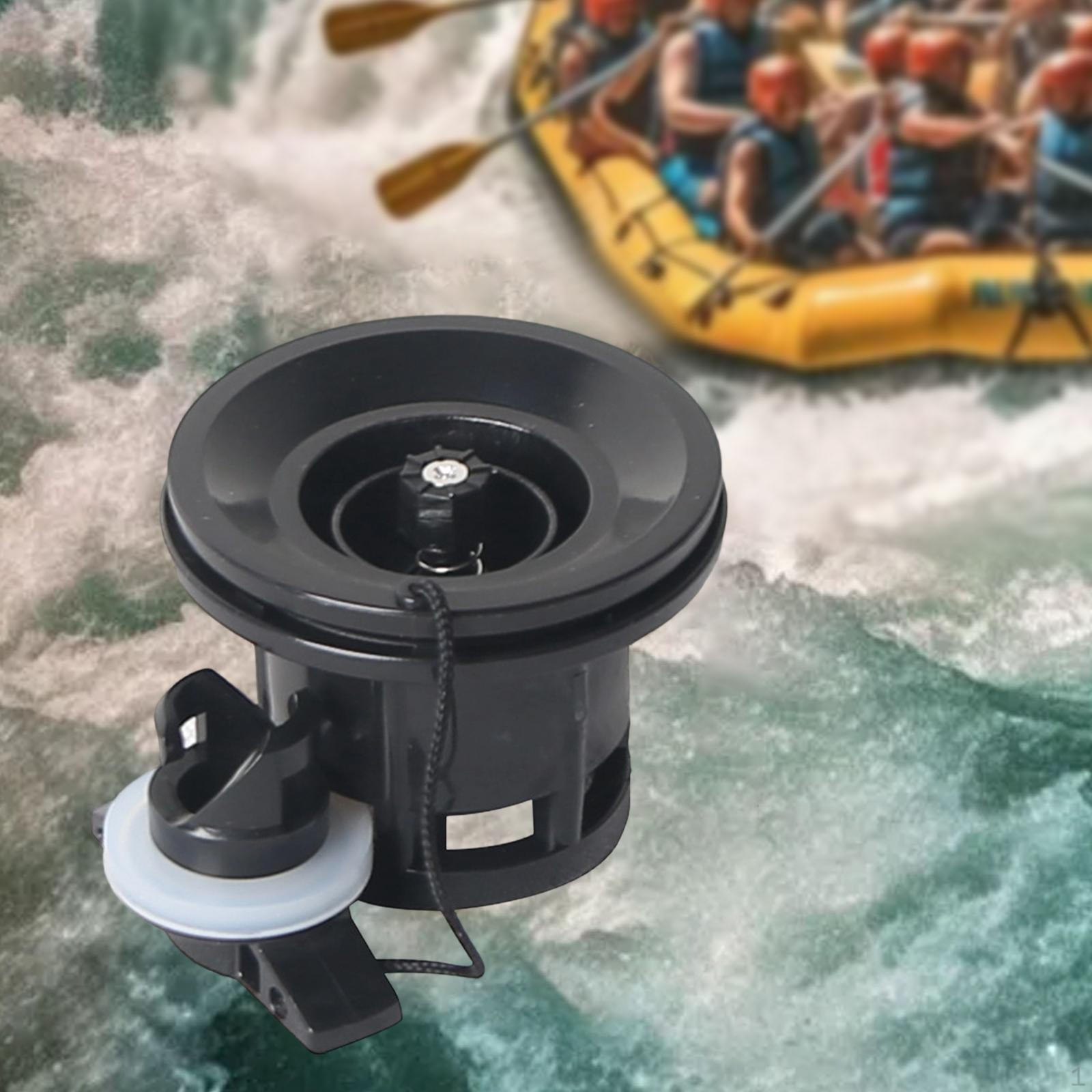 

Inflatable Boat Air Plug 8 Hole Easy Installation Professional Portable Attachment Lightweight чёрный