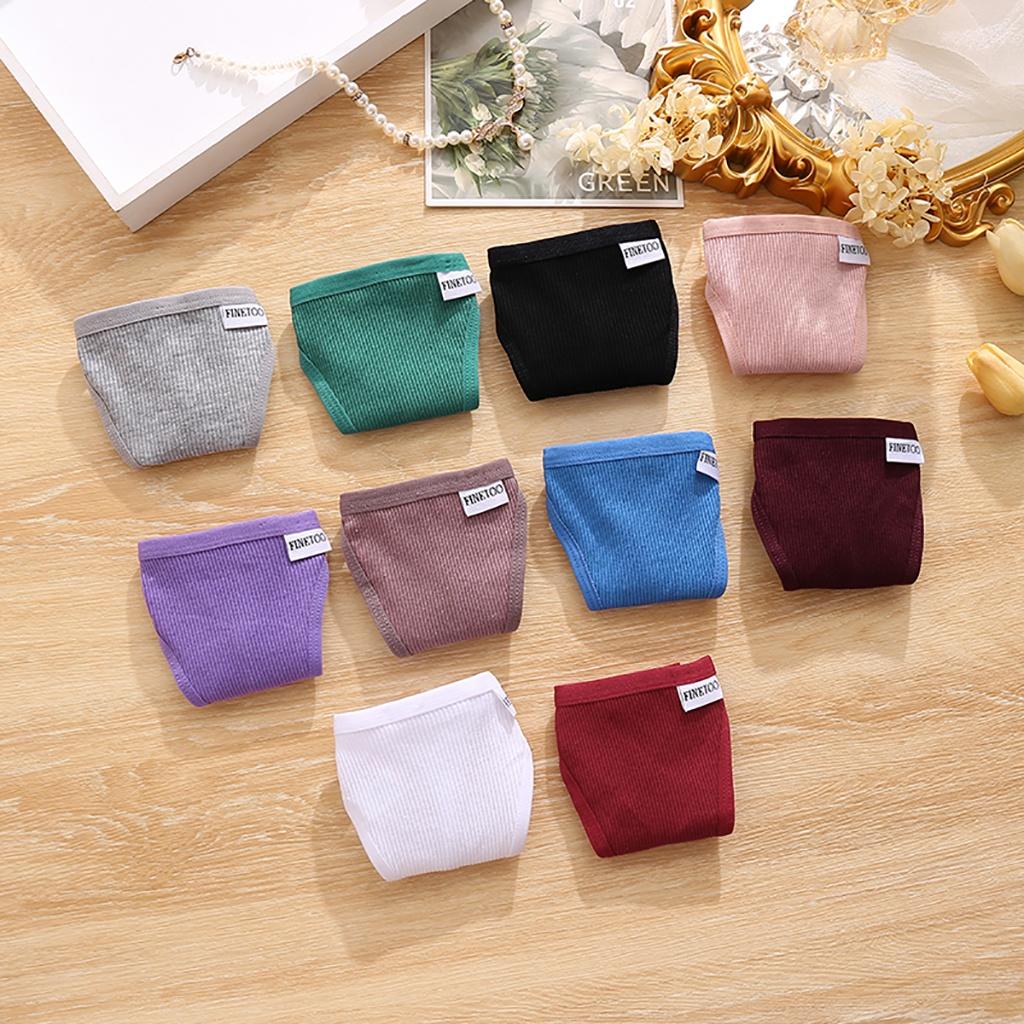 FINETOO Cotton Thongs Women Sexy T-Back Underpants Comfortable G-string Underwear M-XL  Soft Lingerie