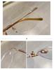Stylish Rimless Pure Titanium Eyeglass Frames: Unisex Anti-Blue Light Slim Frames