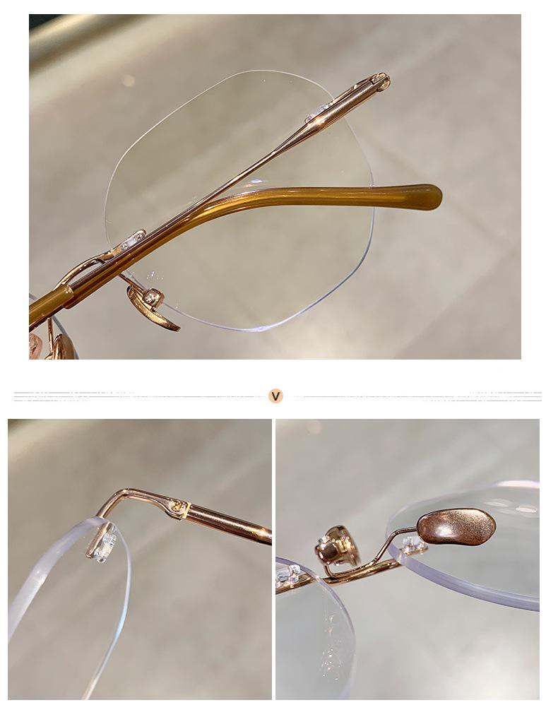Stylish Rimless Pure Titanium Eyeglass Frames: Unisex Anti-Blue Light Slim Frames