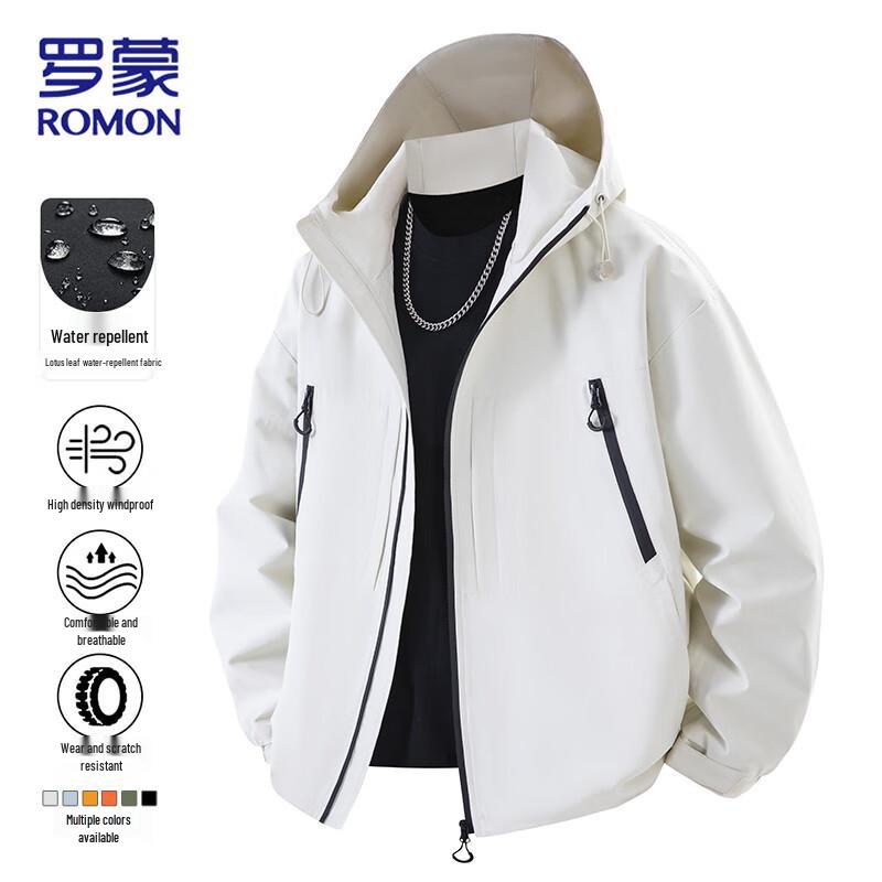 Romon Men's Hooded Casual Jacket