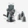 3 In 1 Rotary Cheese Grater Versatile Manual Vegetable Slicer Peanut Nuts Grinder Cheese Vegetable Shredder Clear