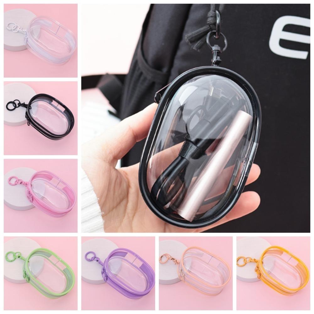 Avec porte-clés Sac de rangement pour câble de données Sac de rangement numérique transparent Sac pour chargeur de téléphone Câble de données