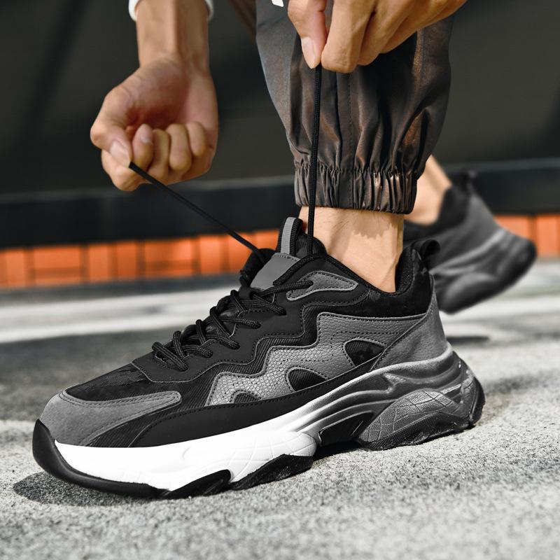 Sneakers Men's 2024 New Autumn and Winter Microfiber Sports and Leisure Shoes Men's Shoes Running Shoes Casual Versatile Fashion