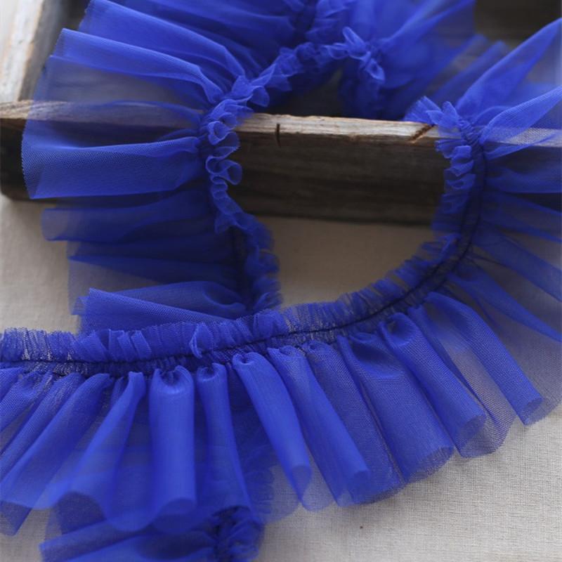 Multi-color Wild Net Yarn Encryption Pleated Lace Fabric DIY Lolita Dress Skirt Fluffy Hem Toy Doll Clothing Sewing Accessories