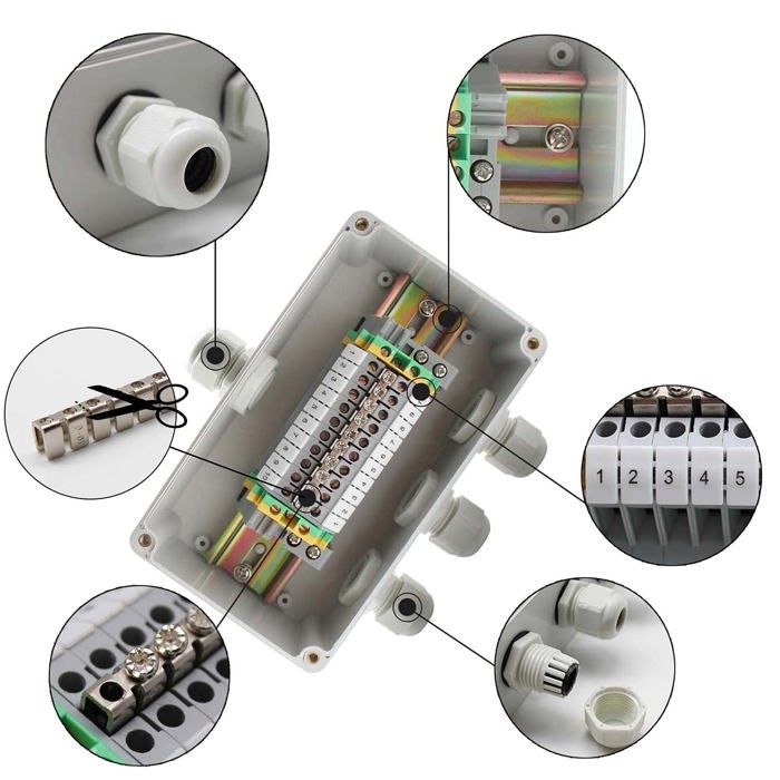 Borne - srjqxh - jxhdzg-1 - ip66 - pvc abs - résistant aux chocs