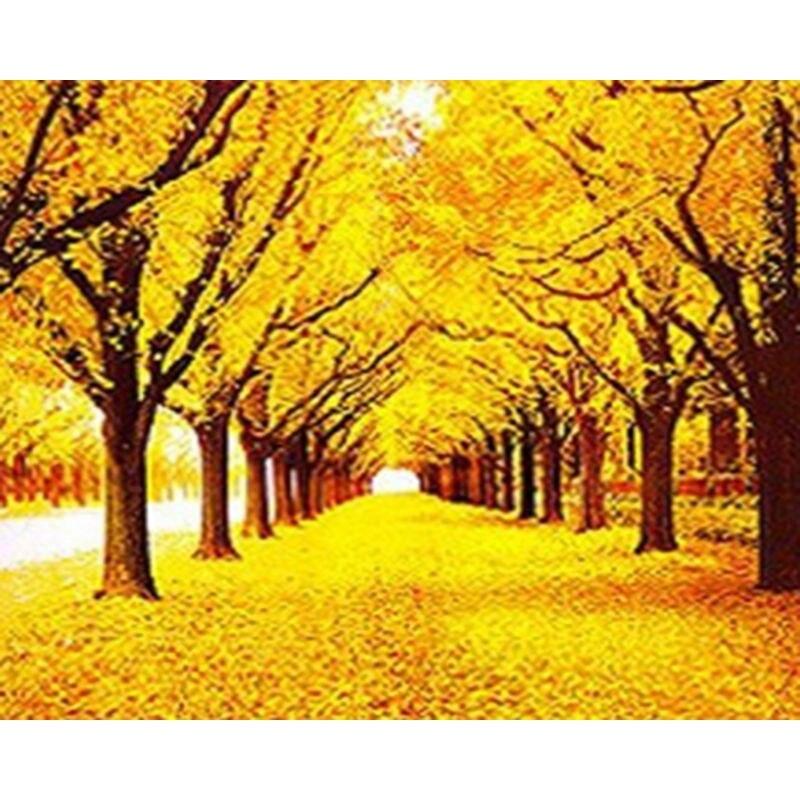 Full Round Diamond Painting Tree Landscape For Adult Kids Embroidery Autumn Scenery Home Decoration Diamond Art Gift