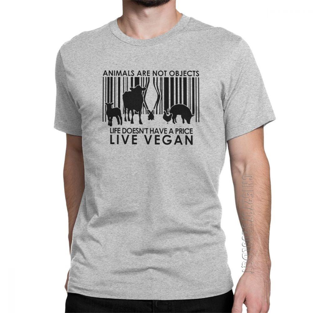 Vegan Tee Shirt Chic Animals Are Not Objects T Shirt Unisex Plus Size Tops Amazing TShirt O Neck Pure Cotton