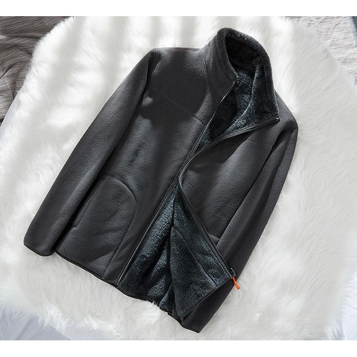 Venkovní párová oboustranná fleecová bunda Zesílený teplý svetr z jehněčího rouna Pánská bunda Podšívka z polárního fleecu