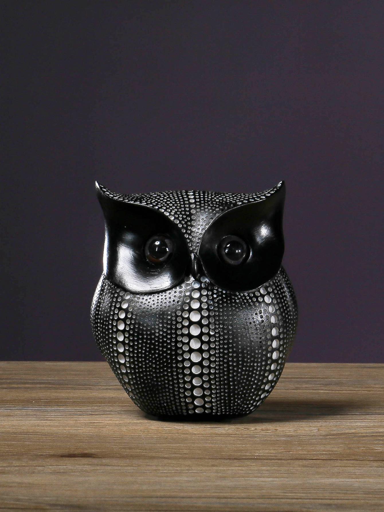 

Чорно-білі статуетки сов, скульптури тварин з полімерної смоли, декоративні предмети, вироби для декору дому, виставкові екземпляри