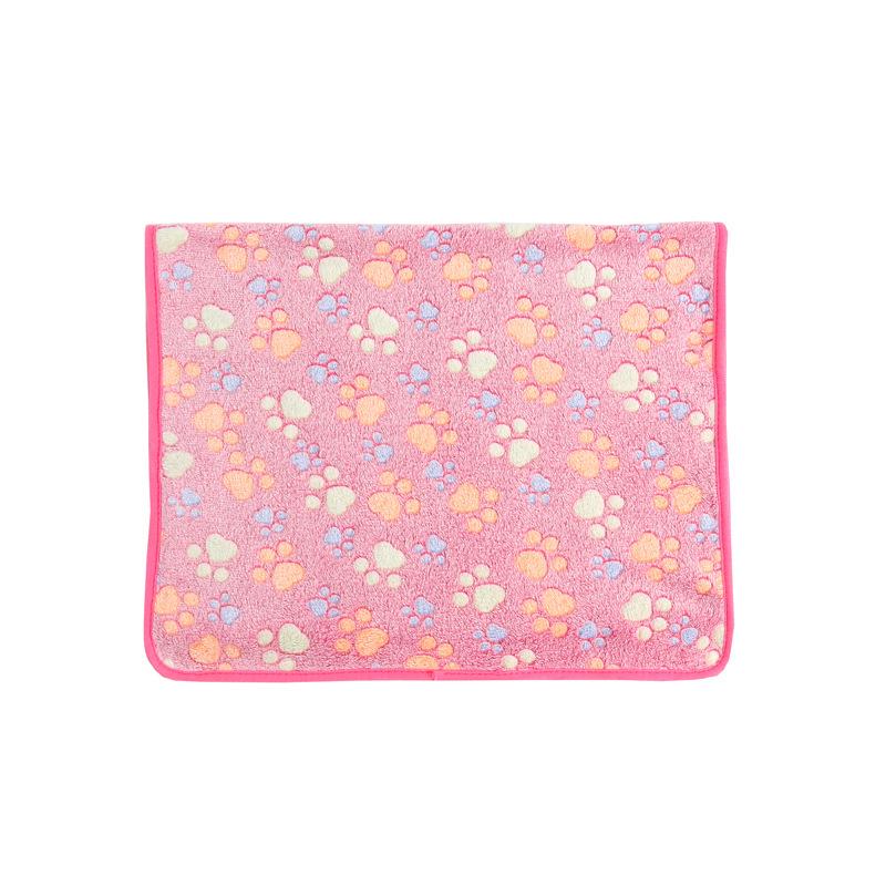 Cozy Coral Fleece Pet Blanket for Dogs and Cats - Warm Autumn & Winter Nest Mat