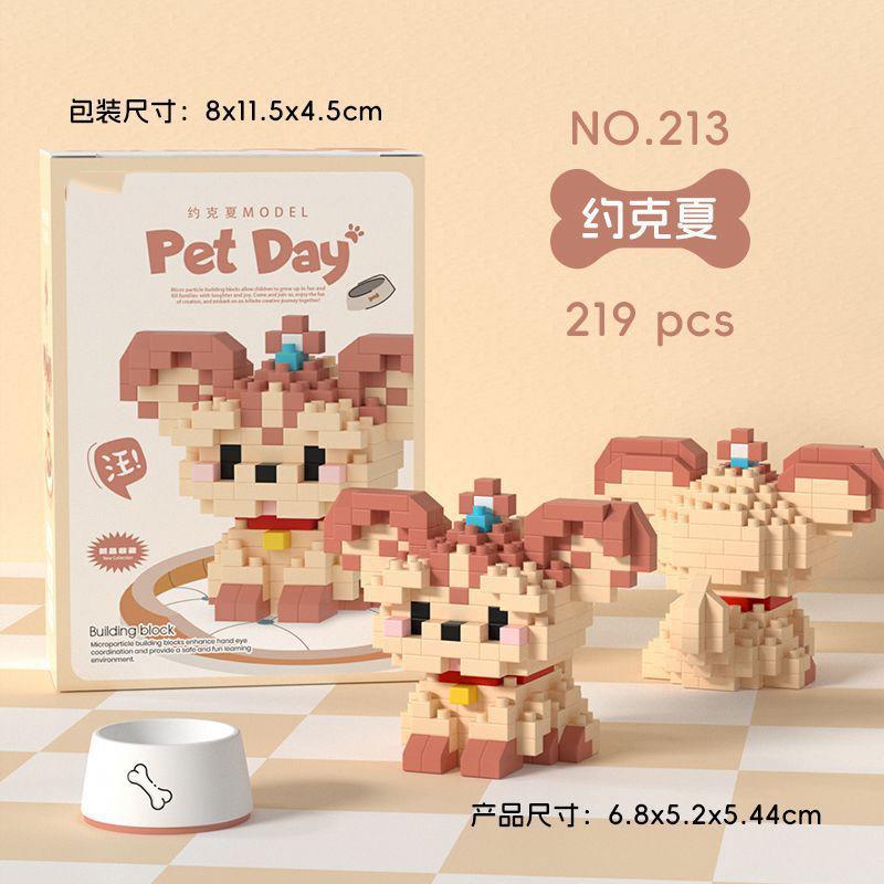 Animal Small Particle Dog Cat  Mini Building Blocks DIY Assembly Brick Sets Educational Toys for Kid 10 To 12 Year Birthday Gift