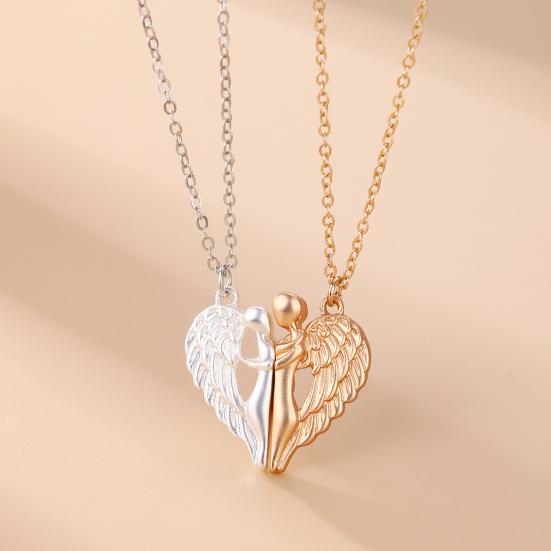 1 Pair Hug Couples Necklace Set Women Men Affectionate Hugging Pendant Love Snuggle Couple Matching Necklace Jewelry Anniversary Gift