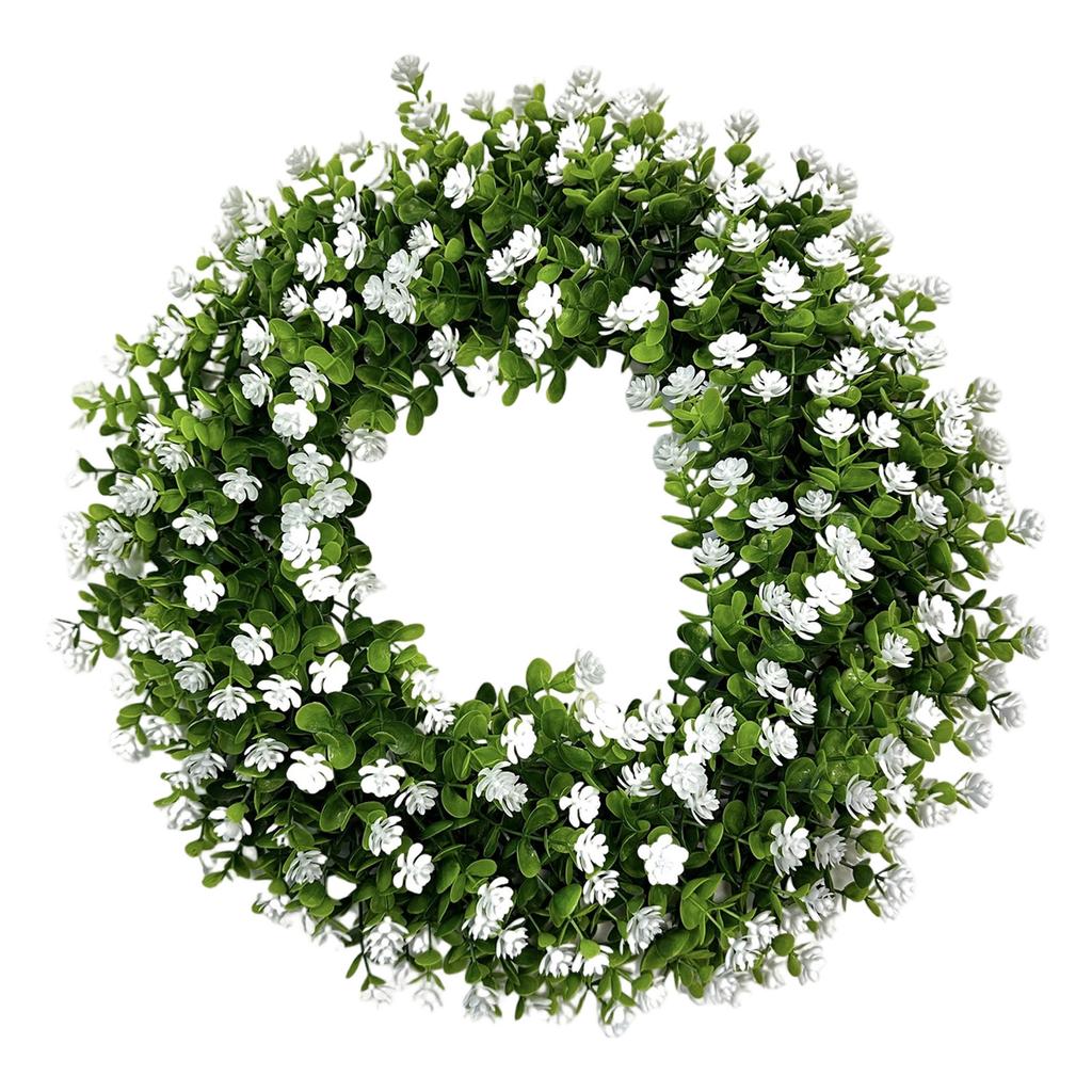 , Colorful Cottage Wreath , Spring/Summer Home Décor, Artificial Wreath Suitable For All Seasons, Festive Front Porch Decoration.