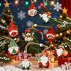 12 Stück Holz-Weihnachtswichtel-Anhänger für den Weihnachtsbaum 2026 Navidad Party-Dekoration für Zuhause 2026 Neujahrs-Geschenk für Kinder