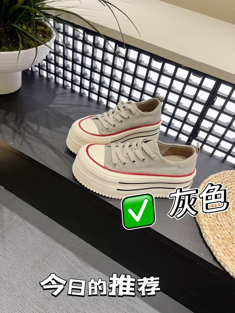 Fashion casual board shoes, small height-increasing platform canvas shoes 2025 new summer thin breathable mesh shoes