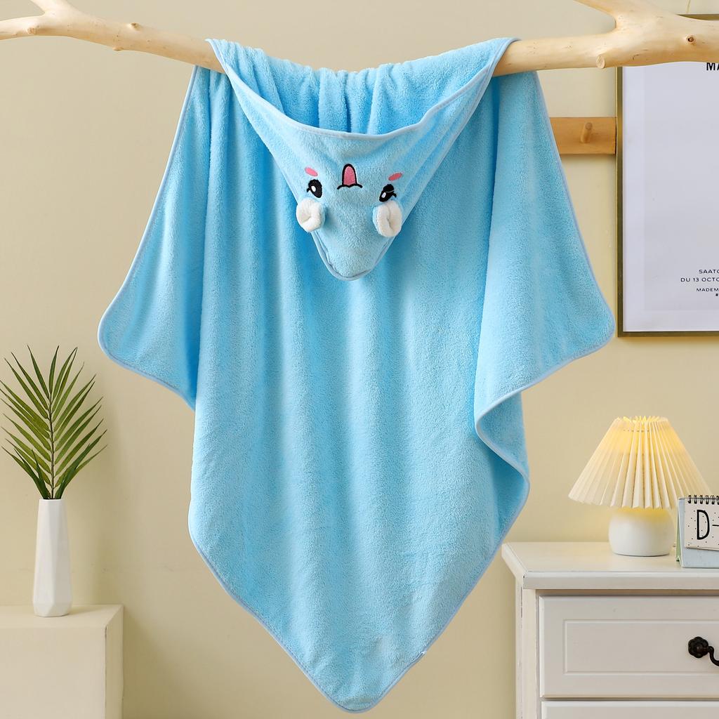 Embroidered-edged Absorbent Cartoon Baby High-density Swaddle Blanket