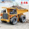 Huina 534 RC Dump Truck 1:18 6CH 2.4G Alloy Remote-Controlled Machine Remote Control RC Trucks Toys for Boys Christmas Gift