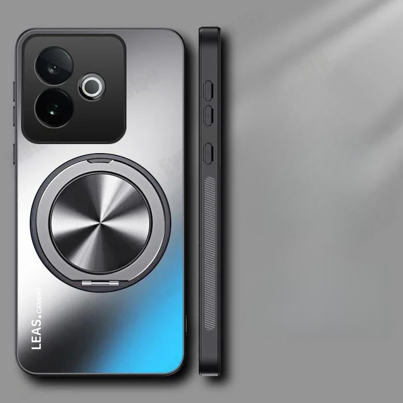 7t Magnetischer Ringständer Halter Hülle für Realme GT 7T GT7 Stoßfest Matte Stoßstange Kameraschutz Hartschale für Realme GT 7Pro Neo 7 Turbo GT6 T